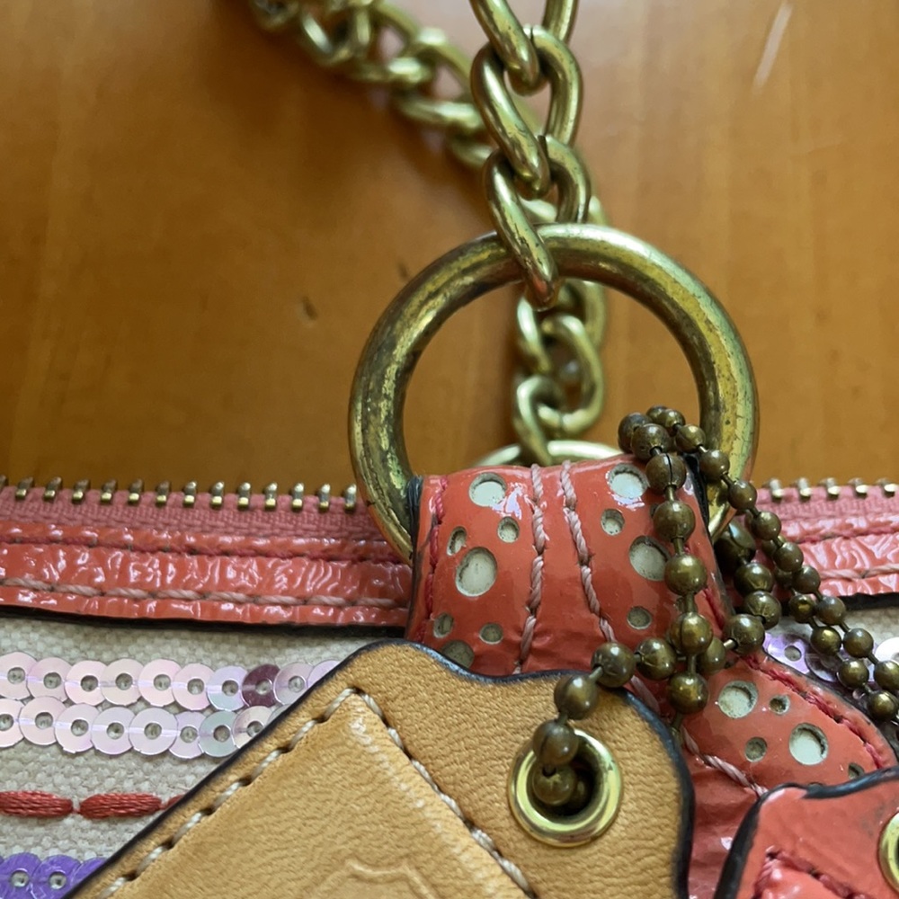 COACH Poppy Sequin Chain Purse Style #23843 - Picture 8 of 9